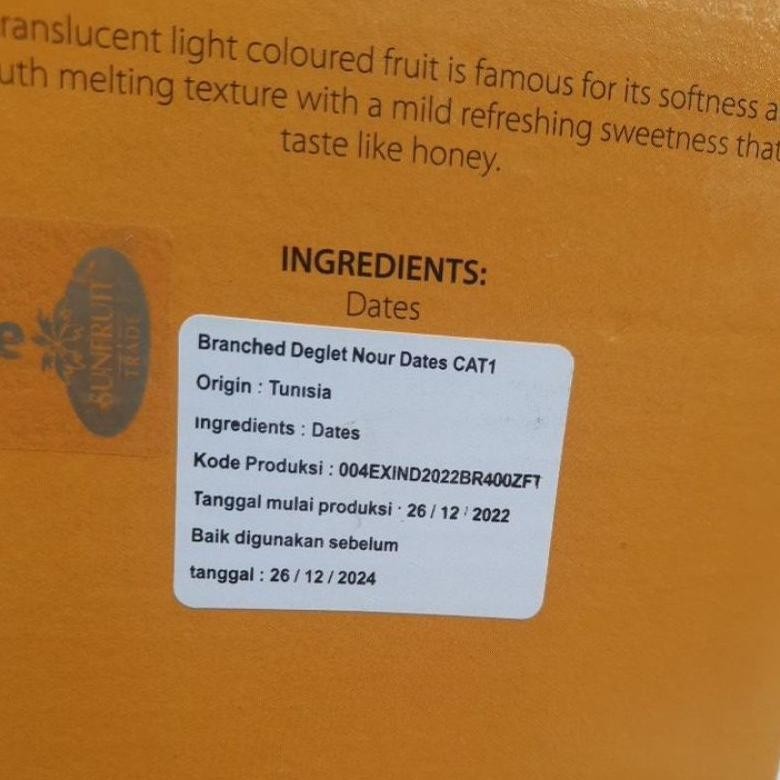 

POJ Kurma Bertangkai Tunisia Sunfruit 400gr TERLARIS