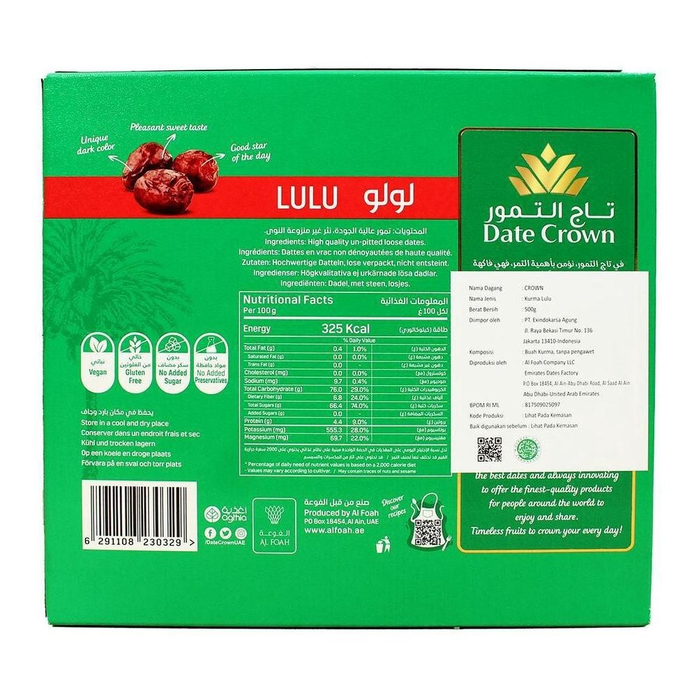 

POJ Kurma Date Crown Lulu (500Gr) dari UAE TERLARIS