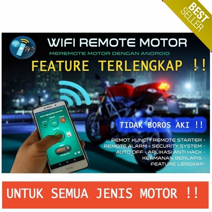 WIFI REMOTE MOTOR ANDROID ALARM (KEYLESS MOTOR ANDROID) FEATURE