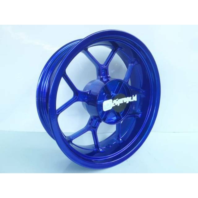 VELG R25 MT25 TRIPLE DISC TAPAK LEBAR 3.5/5.5 INCH BLUE CANDY