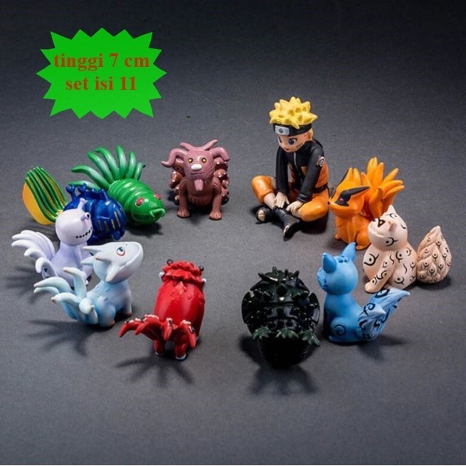 11PCS/SET UZUMAKI TAILED BEASTS SHUKAKU GYUKI KURAMA ACTION FIGURE