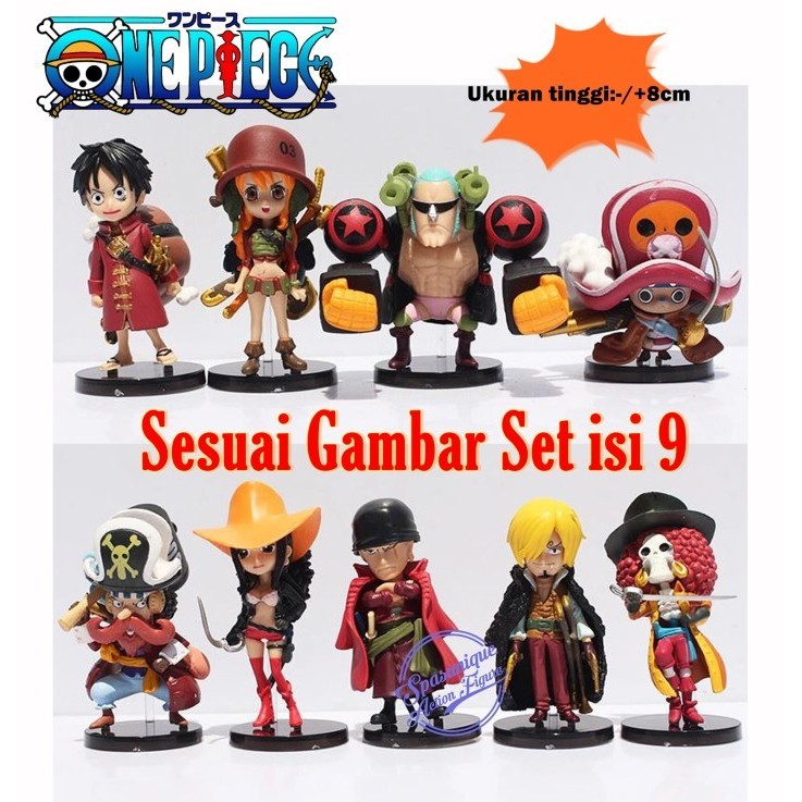 ONE PIECE SET 9 ACTION FIGURE MINIATUR TERMURAH