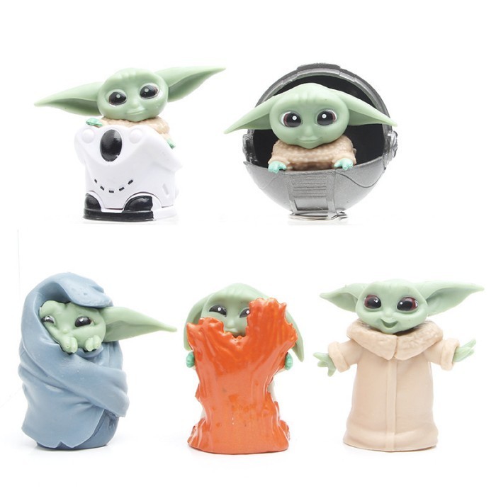 ACTION FIGURE STAR WARS SET ISI 6 MAINAN STARWARS TOPPER CAKE