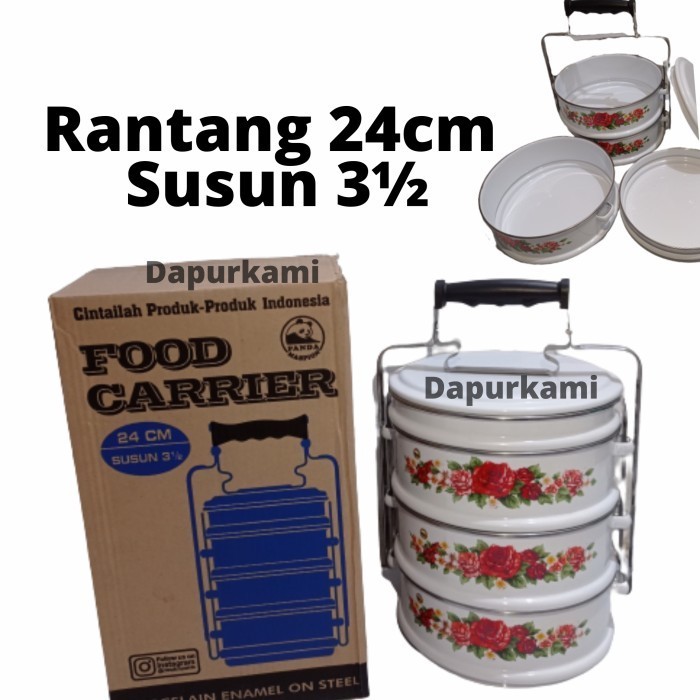RANTANG ENAMEL JUMBO RANTANG ENAMEL 24CM SUSUN 3,5 MASPION ORI