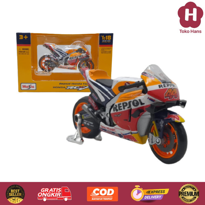 Maisto Motogp Repsol Honda Team 2021 Honda Rc213V Diecast Motor 1/18
