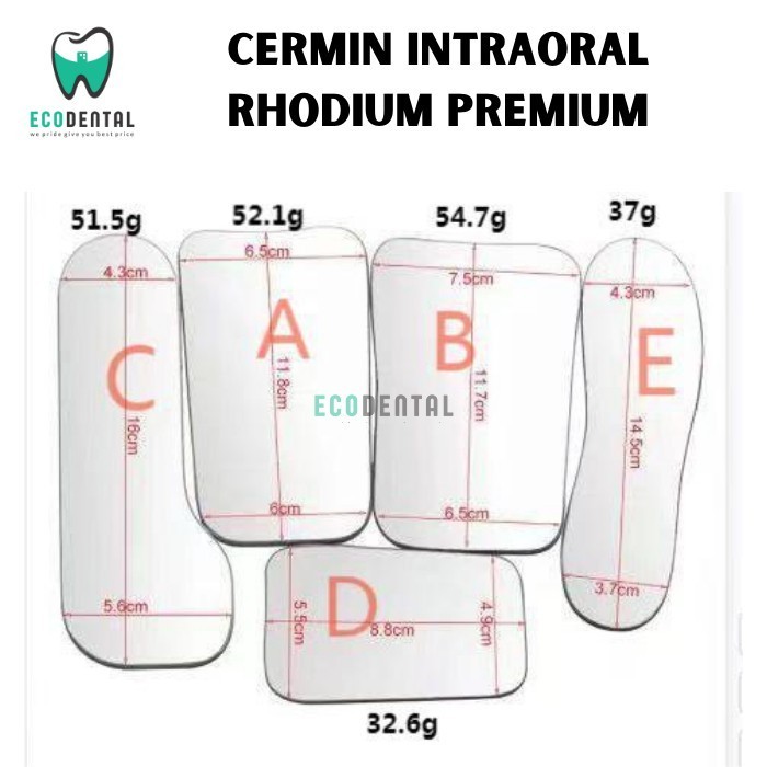 CERMIN INTRAORAL RHODIUM DOUBLE SIDE DENTAL PHOTOGRAPHY REFLECTOR