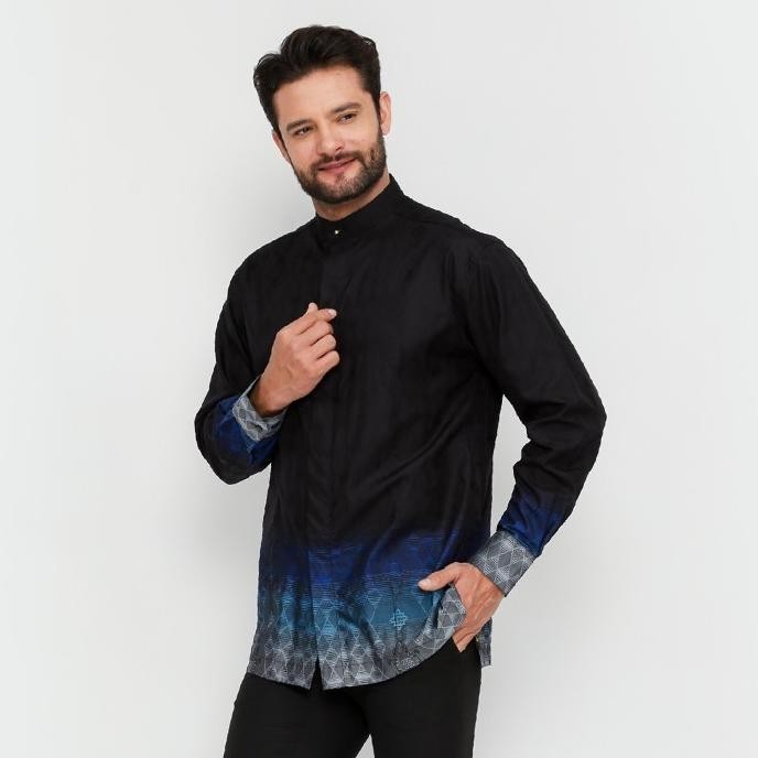 TERBARU  BAJU KOKO BHS MASTERPIECE HITAM BIRU 03 READY MADARAHDIAN12