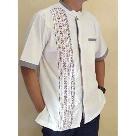BAJU MUSLIM KOKO PRIA PUTIH AL LUTHFI MADARAHDIAN12