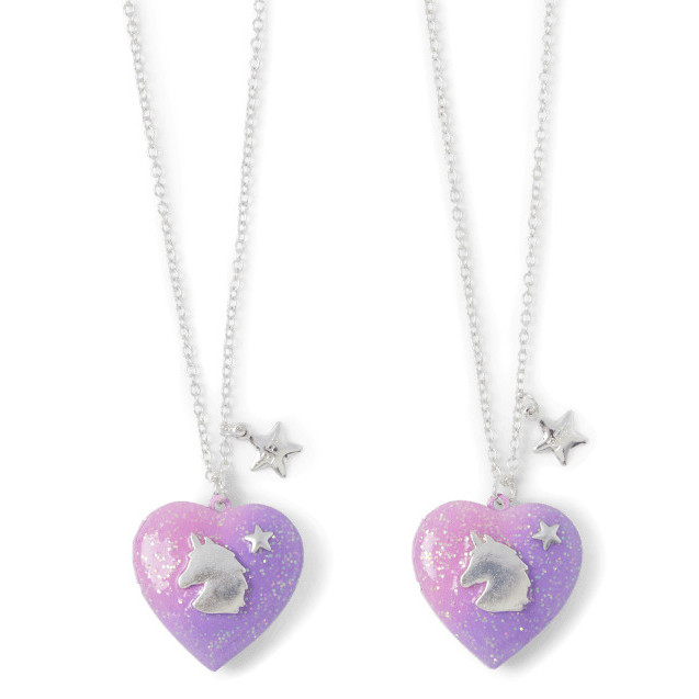 GIRLS UNICORN BFF LOCKET NECKLACE 2PK - KALUNG ANAK PEREMPUAN (MULTI)