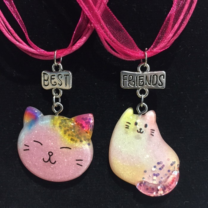 KALUNG ANAK/ABG/REMAJA - BEST FRIEND BFF - CUTE CAT SERI 2 (2 PCS)