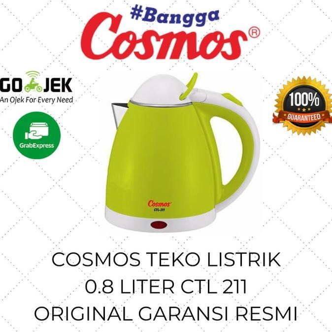 BEST SELLER  Cosmos Kettle Listrik 0.8 Liter CTL 211 Teko Mini Low Watt Pemanas Air TERLARIS