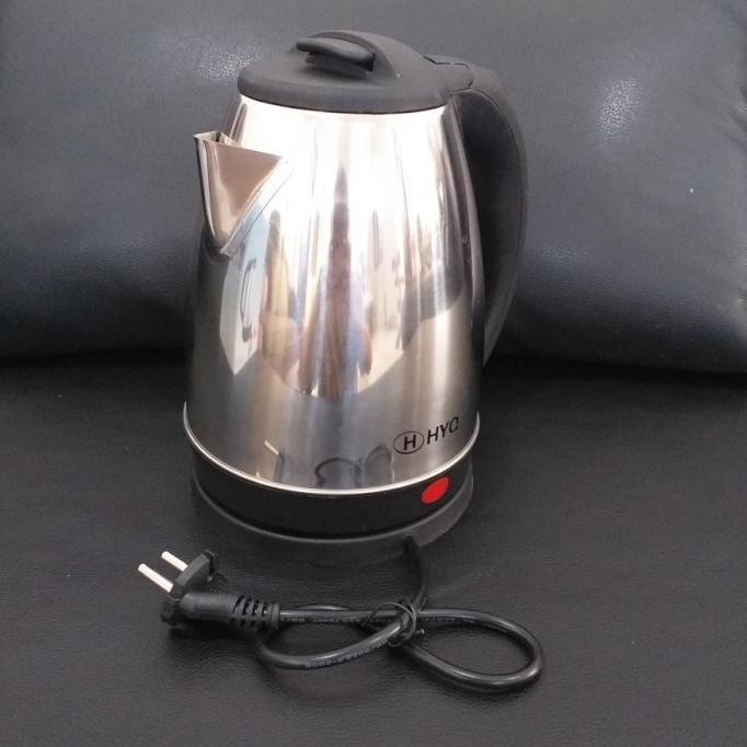BEST SELLER  Teko Listrik 2 Liter HYQ Bahan Stainless Steel TERLARIS