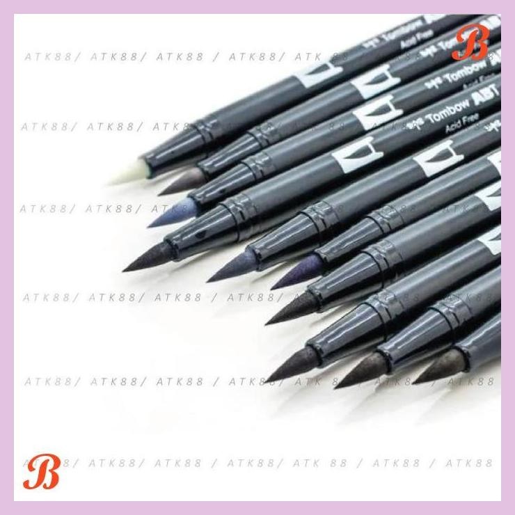 

| PGT | TOMBOW DUAL BRUSH PEN SET 10 - GRAYSCALE PALETTE
