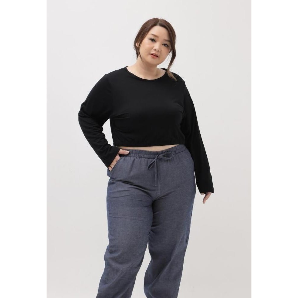 Xtramiles Plus Size Crop Top Miley Black