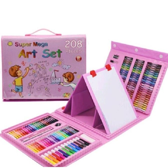 

Best! Crayon Pensil Warna Art Set 208 / 150 Pcs Pensil Warna Lengkap - pink 150 set