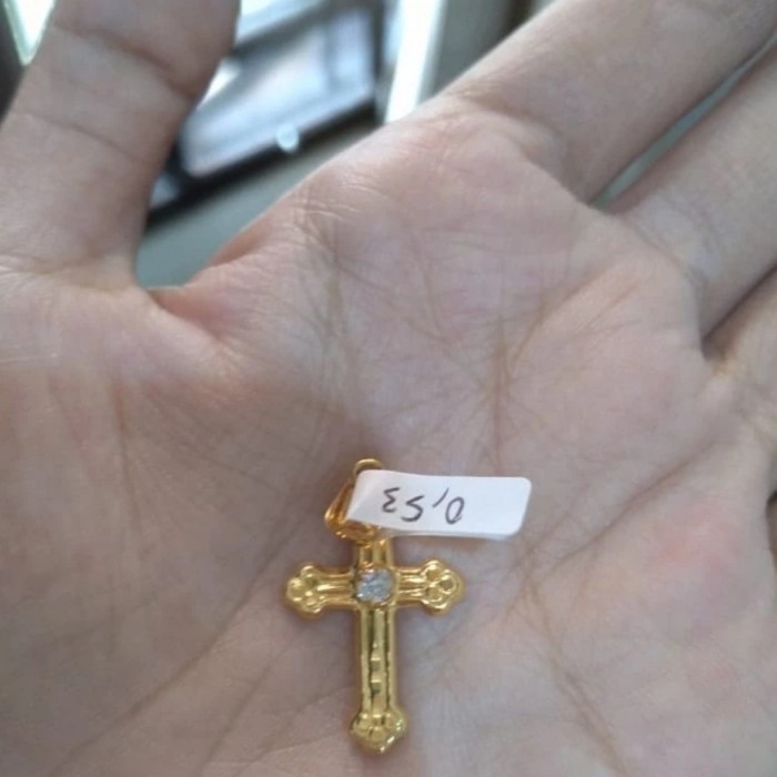 LIONTIN SALIB POLOS ELEGANT EMAS ASLI