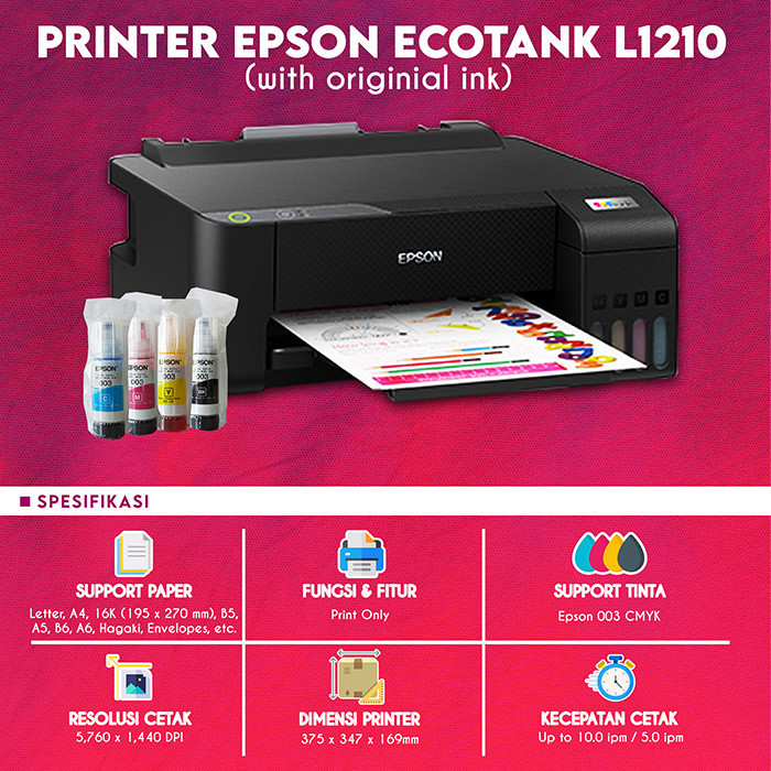 Printer Epson Ecotank L1110 L 1110 Gganti Epson L310 Print Only
