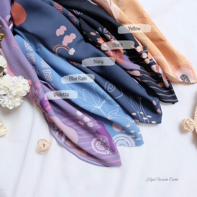Hijabwanitacantik - Instan Baiti Rainbow Navy | Hijab Instan | Jilbab