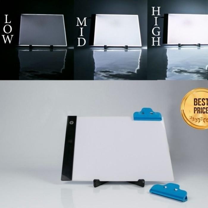 

Trace Board / Drawing / Copy Papan Jiplak A4 Led Light Pad Step Dimmer