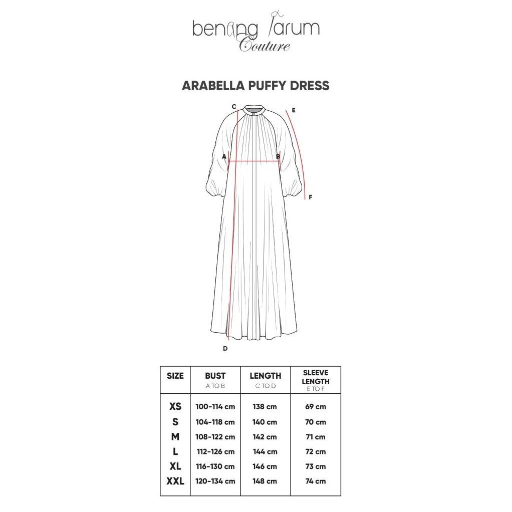 Benang Jarum Couture - Arabelle Puffy Dress - White