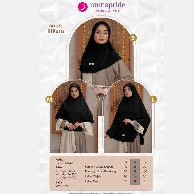 Rauna - Hijab Instant - Bergo 01 Hitam