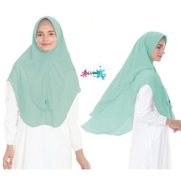 Khimar Instan Jilbab Kerudung Bergo Hijab Ceruty Ceruti 2 Dua Layer