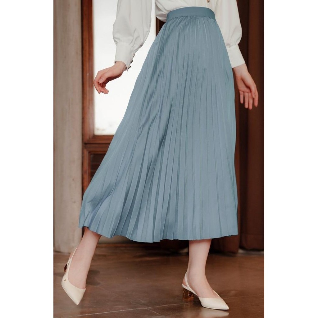 Benang Jarum - Serena Pleats Skirt - Blue