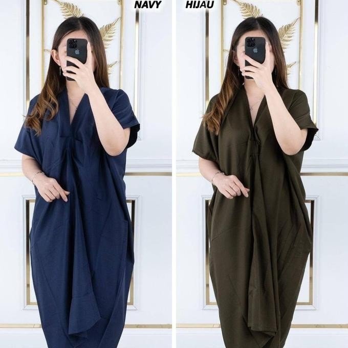 Dress Kaftan Shakila Imp Ld 80-164 Pj 105 Pink,Merah,Hitam,Hijau,Navy