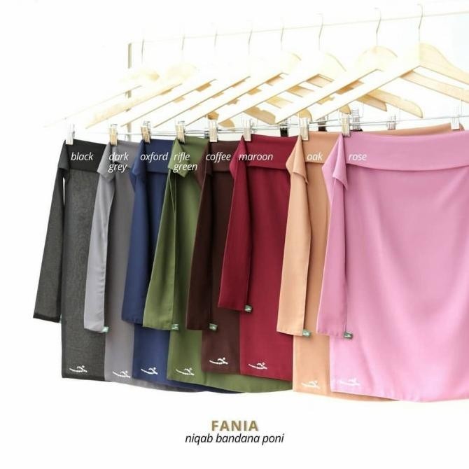 Niqab Warna Fania & Talia - Flap & Niqab Tali - Khadijah Indonesia