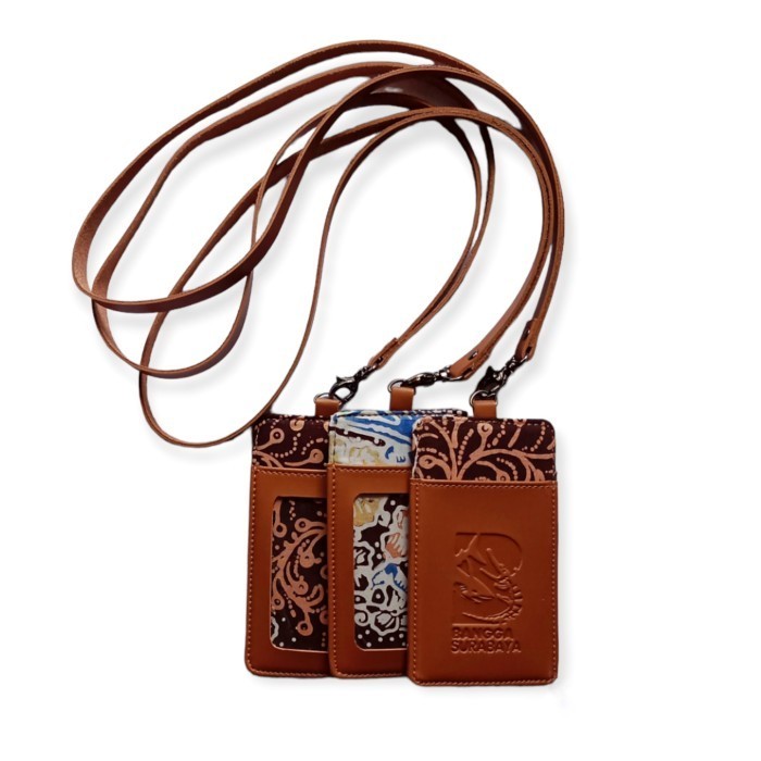 

Nametag holder id card keplek lanyard sintetis batik BANGGA SURABAYA