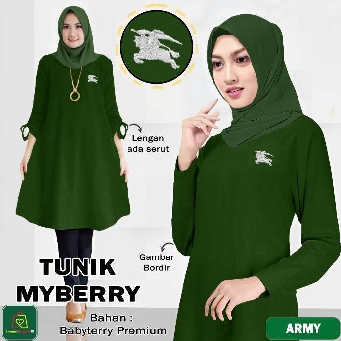 Baju Atasan Tunik Myberry Wanita Muslim Xl - Xxxl / 09040 - 09046