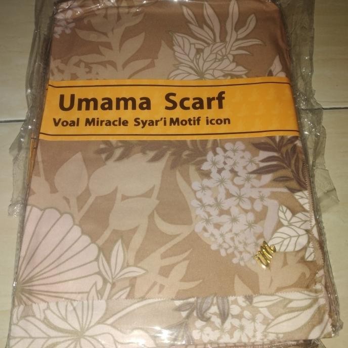 Jilbab Segiempat Motif Voal Miracle Syari By Umama