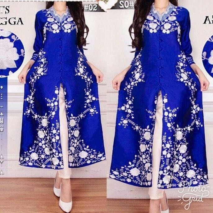 Stelan Abaya Taveta Silk Siver Magenta