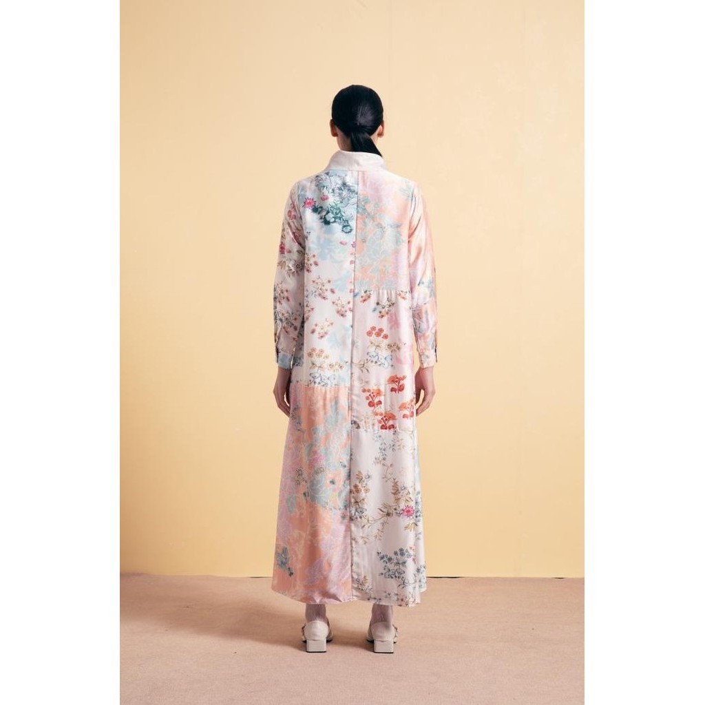 Ikyk X Ria Miranda Morning Myrtle Dress With Pleats - Multicolors