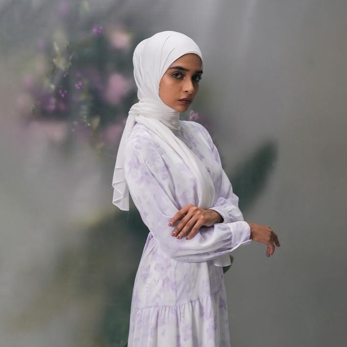 Queensland Dress Gamis Muslim Lengan Panjang Lin000278Q Lilac