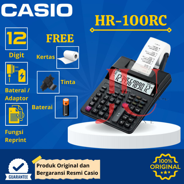 

Kalkulator Print Casio Hr 100 Rc