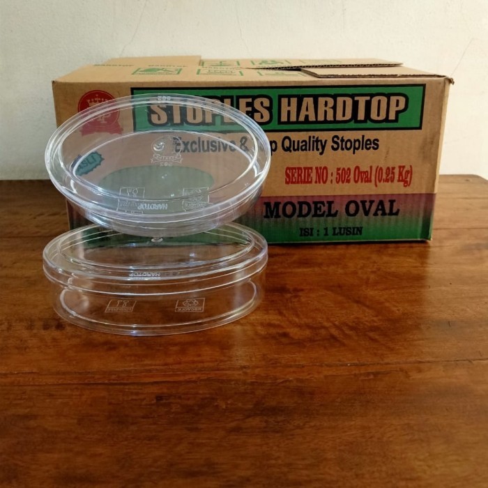 Toples Kue Kering Plastik Hardtop 502 / Oval - 250 gr