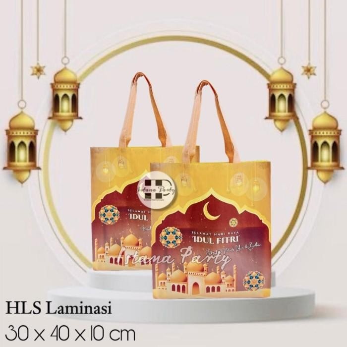 

Tas Souvenir Lebaran / Goodie Bag Idul Fitri / Tas Hampers Laminasi M 001