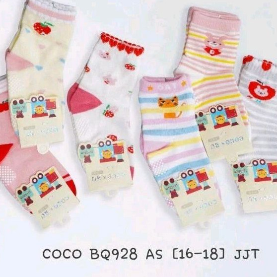 kaos kaki anak / kaus kaki anak TK perempuan anti slip 3-6tahun (16-18cm)