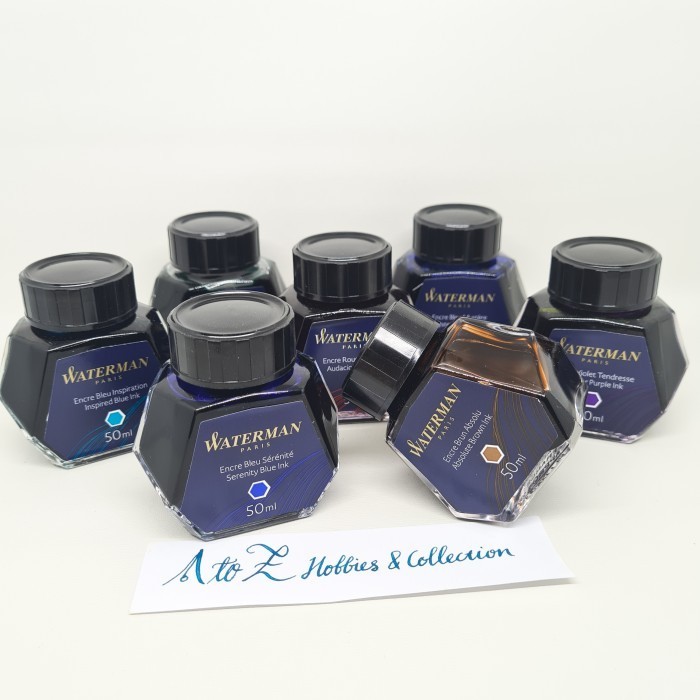 

Waterman Ink Bottle 50Ml Fountain Pen Refill Tinta Pena Paris Serenity