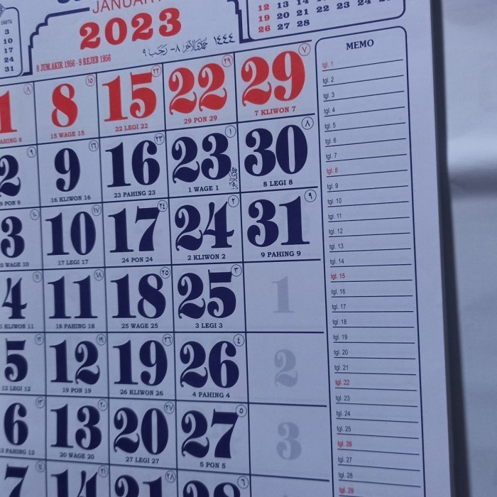 

1 Pak (50 Set) Kalender Kerja Medium Blanko