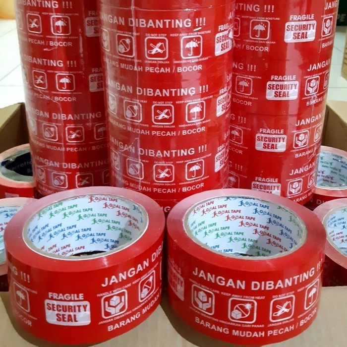 

Lakban Fragile Merah 2"(48Mm 90 Yard Full) Dus An
