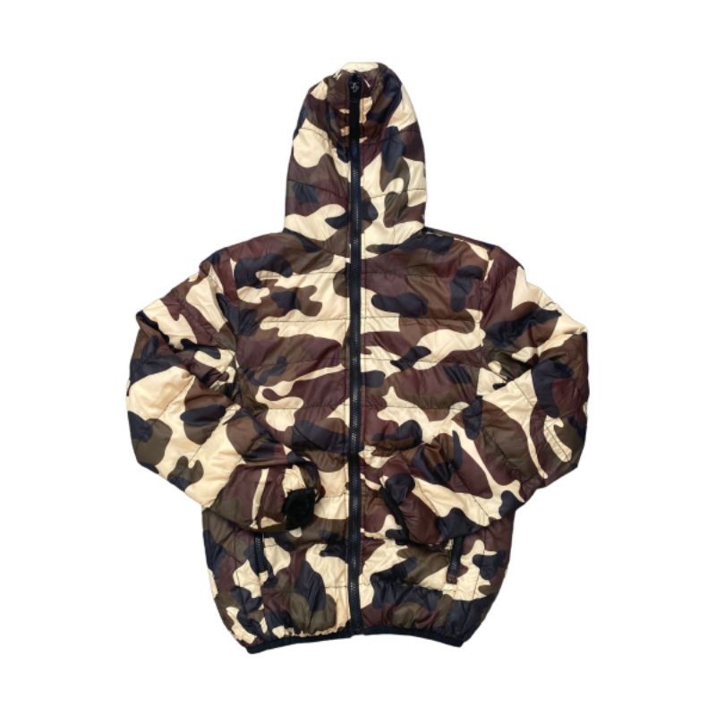 Jaket Puffer Bellfield Camo Fullzipper Second Original Murah