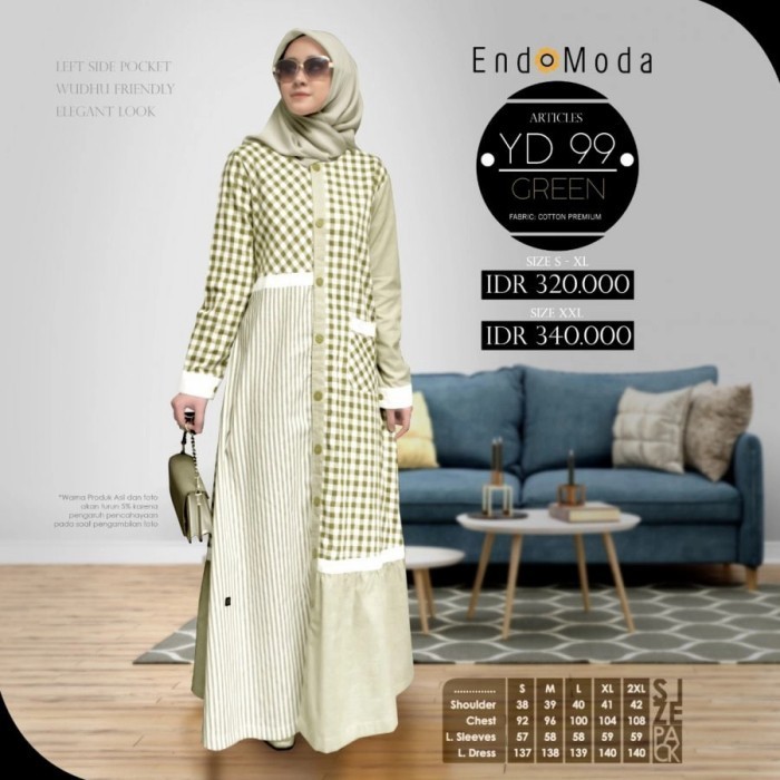 Diskon 10% Endomoda Yd 99 Original Dress Gamis SaleR33A