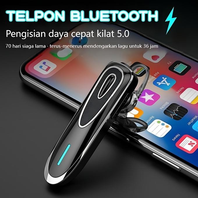 Headset Bluetooth K1 Waktu Siaga Panjang Headset Bluetooth Stereo