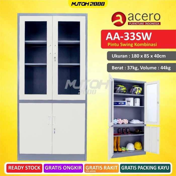 

Acero Aa-33Sw Lemari Arsip Besi Pintu Kombinasi Swing