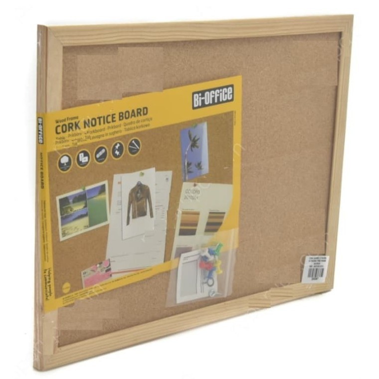 

Papan Mading Kayu Bi Office Cork Notice Board Wood Frame 40X30