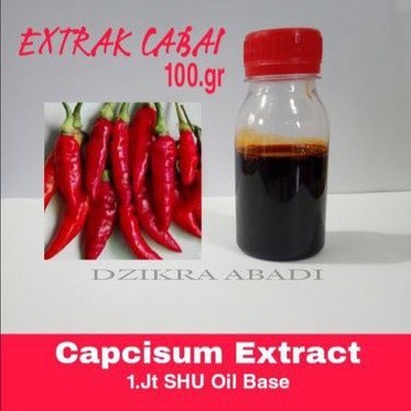 

Ekstrak Cabe Cabai Merah Murni / Pure Capsicum 1.juta shu 100.gr