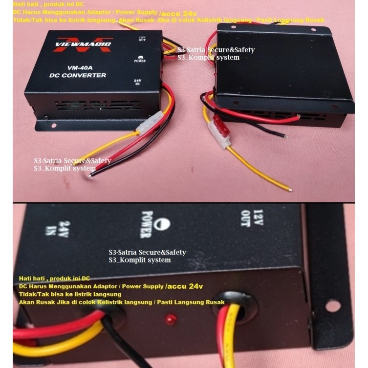 Stepdown 40A DC 24V to 12V Car Power Converter stepdown 24 v ke 12v promo