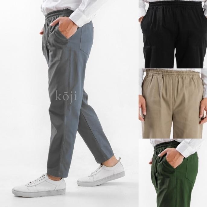 Promo  Koji Celana Sirwal Pria Dewasa Kasual Twill Stretch Sweding Premium Lebaran 2024